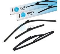 YOU.S Spazzole Tergicristallo Set Davanti + Dietro Per FIAT 500L / 500X