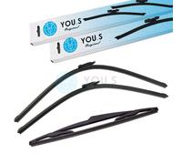YOU.S Spazzole Tergicristallo Set Davanti+Dietro Per PEUGEOT 307 Break (3E)