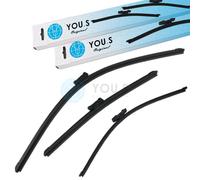 YOU.S Spazzole Tergicristallo Set Davanti + Dietro Per SEAT TOLEDO / SKODA RAPID