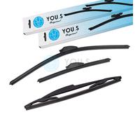 YOU.S Spazzole Tergicristallo Set Davanti + Dietro Per TOYOTA YARIS (P9)