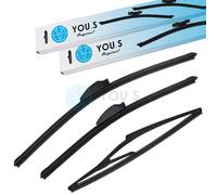 You.S Tergicristalli Set Anteriore+Posteriore per Renault Clio II / Scatola