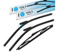You.S Tergicristalli Spazzole Set Anteriore+Posteriore per Saab 9-5 Combi (YS3E