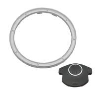 You.S Volante Pulsante Clacson Anello Airbag Apertura IN Argento per Renault