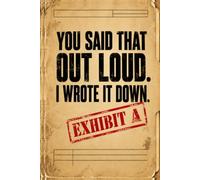 You Said That Out Loud. I Wrote It Down.: A Funny Sarcastic Notebook for Work, Meetings, and Everyday Nonsense