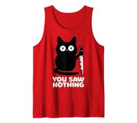 You Saw Nothing X Angry Cat - Horror Cats Halloween Gatto Canotta