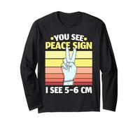 You See Peace Sign I See 5-6 CM Midwifery Parto Maglia a Manica