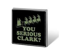 You Serious Clark Brooch Pins for Women Men Square Collar Lapel Pins Coat Jacket Accessories