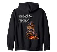 You Shall Not PSPSPSPS, Cute Wizard Costume Cat Felpa con Cappuccio