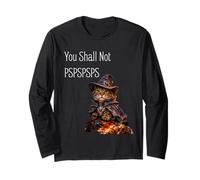 You Shall Not PSPSPSPS, Cute Wizard Costume Cat Maglia a Manica