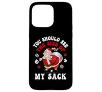 You Should See The Size Of My Sack Funny Santa Christmas Custodia per iPhone 15 Pro Max