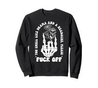 You Smell Like Drama & Headache Go Away F off Middle Finger Felpa