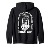 You Smell Like Drama & Headache Go Away F off Middle Finger Felpa con Cappuccio