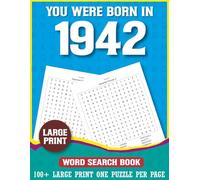 You Were Born In 1942: Word Search Book: Large Print Word Search Puzzle Book for Adults Born in 1942 Relaxing Puzzle Book for Memory Boost