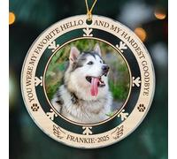 You were My Favorite Hello and My Hardest Goodbye Ornaments, Personalizzato Foto Nome Cane Pet Ornamento Ornamento Regalo Foto Cane/Gatto/Animale Domestico in Paradiso, Ornamento Memoriale