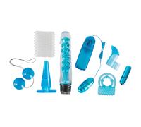 Kit di Giochi Erotici Appetito Azzurro" con Vibratore - Set da 8 Pezzi"