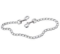 Moschettone doppio in metallo con catena da 50cm per bondage - ZADO