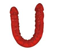 Maestro di piacere e doppio dildo extra large (rosso)