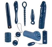 Set Giochi Piccanti di Mezzanotte - Kit Erotico di Giochi in Gel Blu (9 pezzi)