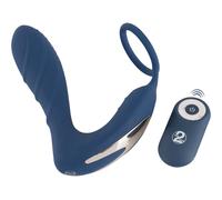 Plug Prostatico You2Toys - Vibratore Anale Ricaricabile con Anello Penico Radiocomandato (Blu)