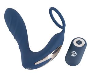 You2Toys - Plug prostatico vibrante con anello per pene - silicone blu