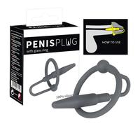 Plug Uretrale e Anello Glanulare in Silicone (Grigio)