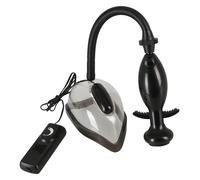 Pompa per vagina vibrante con ventosa You2Toys (trasparente-nera)