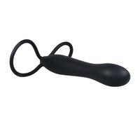 Dildo anal special doppio stimolatore indossabile uomo in silicone nero morbido