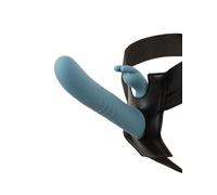 You2Toys Strap-On Set per coppie: stringa/imbracatura regolabile + vibratore Rabbit Shock con 3 motori silenziosi, 7 modalità, auto shock, telecomando 8 m, USB, silicone, coniglietto, ricaricabile