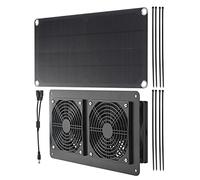 Youao Ventilatori solari per Esterni - Ventilatore per Serra Solare da 10 W 12 V,Ventilatore Solare per Esterno, capannone, pollaio, Serra Ventilatori Impermeabili Modo di Montaggio e Installazione