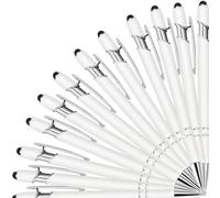 YouBaiVS Fino a 500 penne a sfera personalizzate, penna stilo in metallo di alta qualità, con punte per stilo, inchiostro nero, regali aziendali in massa (bianco)