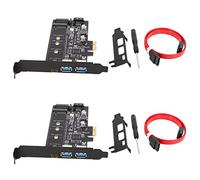 Youbones 2 adattatori PCI dual USB 3.0 e tipo C M.2 M2 chiavi SSD B per 2280 2260 2242 2230 NGFF