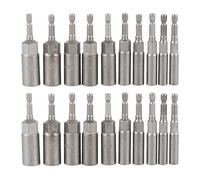 Youbones 20 pezzi 1/4 chiave esagonale interna Set lungo 1/2 boccola adattatore trapano