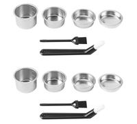 Youbones Set di 2 filtri da 51 mm, cestello 1/2/4 per portafiltro espresso fondo, compatibile con macchina da caffè da 51 mm