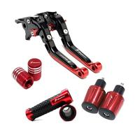 YOUBONET Leva frizione moto in lega di alluminio, leva fren PER Su@&zuki HAYABUSA GSXR1300 GSX-R1300 GSX R 1300 2008-2017 Leva Freno Frizione CNC Per Motocicletta Con Protezione In Gomma(Y)