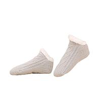 YOUCAI Calze Donna Invernali Antiscivolo Calzini Termici, Calze Termiche Calze a Pantofola Calzini Invernali Foderate in Pile da Interno Caldo Calzini Casa Grigio