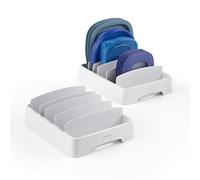 YouCopia StoraLid Adjustable Food Container Lid Organizer for Kitchen Cabinet Storage, Small, 2-Pack