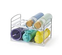 YouCopia UpSpace, organizer per bottiglie d'acqua e tazze da viaggio, scaffale regolabile per organizzare la cucina, 2 ripiani