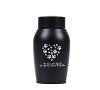 Youdear Service urna per la raccolta di animali domestici, urna per ceneri per cani e gatti, urna per ricordare gli animali domestici, urna per cani gatti per cenere, Nero, Piccolo