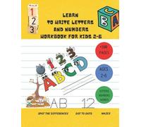 Youdell Tracing Book Le Learn to Write Letters and Numbers Workbook (Tascabile)