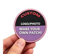Youdian Logo Personalizzato Patch PVC Gomma Solida Ferro sulle Toppe, Personalizzabile Calore Trasferimento Patch per Abbigliamento, Lettera Testo Foto