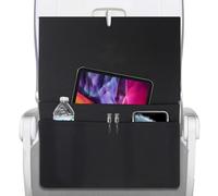 Youding Airplane Tray Cover, Foldable Fabric Seat Back Organizer With Pockets, Reusable Tray Table Cover With Tablet Pocket, Soft Storage For Travel and Airplane Use