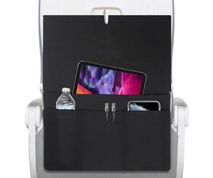 Youding Airplane Tray Cover, Foldable Fabric Seat Back Organizer With Pockets, Reusable Tray Table Cover With Tablet Pocket, Soft Storage For Travel and Airplane Use