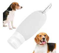 Youding Bottiglia da viaggio in silicone, bottiglie da viaggio ricaricabili, Tubi portatili riempibili in silicone da 90 ml per cani, contenitore da bagno da viaggio all'aperto comprimibile,