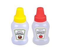 Youding Bottiglie Spremere Condimenti | Contenitore per condimenti per Insalata per Pranzo | 2 Pezzi Bottiglie di Ketchup 25 ml Portatile condimento per Insalata di Pomodoro Ketchup