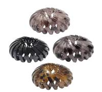 Youding Forcina per capelli d', porta panini per capelli da donna | 4X macchina per panini per nidi di uccelli | Macchina per retrattile, supporti per coda di cavallo antiscivolo