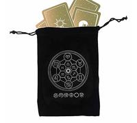 Youding Portacarte Tarocchi misterioso a tema Magia Nera | Sacchetto per carte Tarocchi con cordino per carte da gioco Rider Waite Tarocchi Deck Oracle