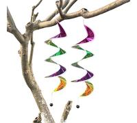Youding Scacciapensieri a da giardino, 2 pezzi, a , mulino a , calze da appendere per esterni, nastro colorato per allontanare gli , prato, cortile
