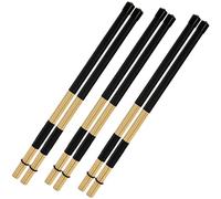 YOUEON Set di 3 paia di bacchette in bambù da 40 cm, bacchette per batteria Jazz 5A, realizzate con 19 tasselli in bambù, spazzole per batteria, per jazz, folk, piccoli locali e prestazioni acustiche