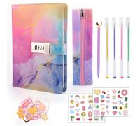 Youerls Regali per ragazze di 7 8 9 10 11 12 13 14 anni, diario segreto per griglie, Natale compleanno ragazza adolescenti età 6-14, diario con serratura con serratura penna astuccio adesivo