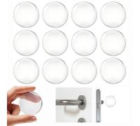 Youery 12 Pezzi Gommini Paracolpi in Silicone Trasparente, 40 x 8 mm Fermaporta a Parete Adesivo, Proteggi Maniglia Porta, Fermaporta Maniglia, Cuscinetti Adesivi Antiurto per porte, armadietti